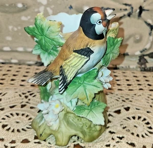 Vaso vintage Lefton dipinto a mano Cina Baltimora Oriole KW763 - Foto 1 di 8
