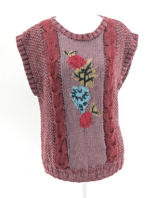 Suéter Jack Invierno Algodón Ramie Tejido a Mano De Colección Grueso Tejido Sin Mangas Talla L Foto 1 de 4