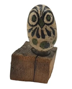 Vintage Primitive Handmade Rustic Art Stone & Wood Figure - Picture 1 of 12