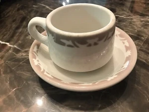 Restaurant Ware Syracuse China Nutmeg Brown Coffee Cup Plate Vtg Mug Replacement - Picture 1 of 10