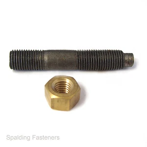 3/8 x 2 3/16" UNF Exhaust Manifold Stud With Brass Nut Vauxhall (S28)  - Picture 1 of 1