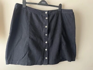 New Look Curves Skirt Size 26 Black Denim A Line Mini Casual Summer - Picture 1 of 10