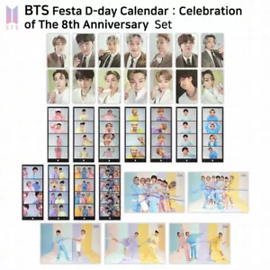 BTS Festa D-day Calendar Celebration of The 8th Anniversary Photocard Postcard - Picture 1 of 72