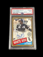 LUIS ROBERT 2020 Topps Update 1985 Gold AUTO #/50 PSA 9