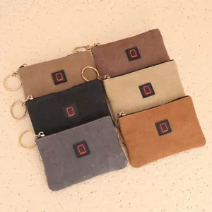 Portable Canvas Wallet Purse Zipper Mini Coin Key Bag Money Pocket Coins Purse , - Picture 1 of 21
