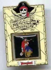 Disney Pin 26373 DLR Pirates of the Caribbean Barrel Spinner Drunken Pirate LE - Picture 1 of 1