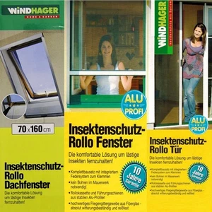 Fliegengitter Insektenschutz Rollo Fenster o. Tür Netz Klemmrollo Gitter Silber - Bild 1 von 6