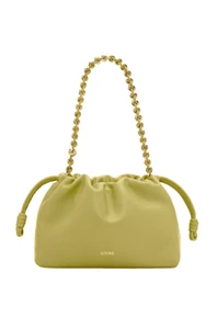 LOEWE Flamenco Medium $3900 Light Moss Nappa Leather Top Handle Bag New - Picture 1 of 4