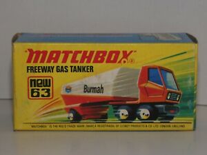 MATCHBOX Superfast new 63 Freeway Gas Tanker neuf boîte- Made In England MIB