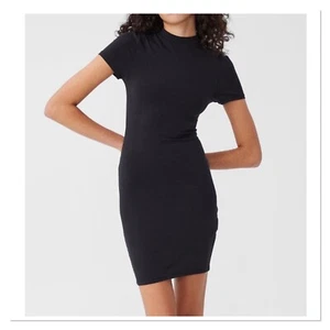 NWT Cotton On Bamboo Viscose Blend Mini Dress XL Black - Picture 1 of 6