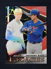 2021 Finest Legacies Kintsukuroi Black & Gold #AE Anthony Rizzo & Ernie Banks
