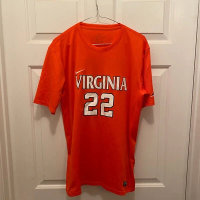 Virginia UVA Cavaliers Women's Soccer #22 Game Worn Orange Nike Jersey Medium - Image 1 of 4