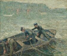 Ernest Lawson : Pêcheurs : 1911 : Qualité archivistique art impression