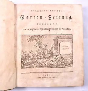 1824 ALLGEMEINE DEUTSCHE GARTEN ZEITUNG FRAUENDORF 2. JAHRGANG AUSGABE 1 BIS 52 - Bild 1 von 13
