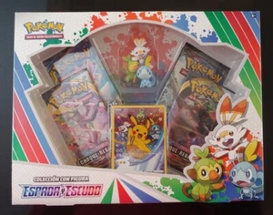 🔥 Pokemon Sword & Shield Figure Collection Box *SPANISH* Galar Starters Pikachu - Picture 1 of 8
