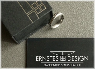 Ernstes Design Ring Edelstahl Gr. 57 / 18,1mm gebraucht - Bild 1 von 4
