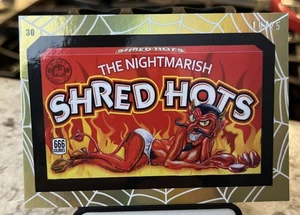 2025 Topps Wacky Packages Halloween Gold Spider Web /25 Shred Hots #30 - Picture 1 of 2
