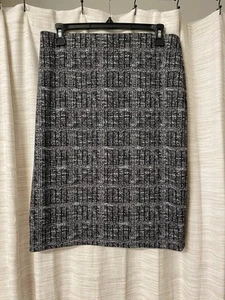 Kasper Skirt  Black Plaid Small - Picture 1 of 2