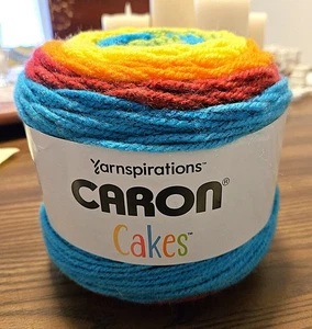 CARON CAKES - RAINBOW SPRINKLES - - NEW -- 383 YARDS - DESTASHING - Picture 1 of 6