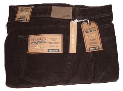 Daniel Cremieux Corduroy Pants 40x30  Corbin Brown Straight Leg Stretch NWT - Image 1 of 4