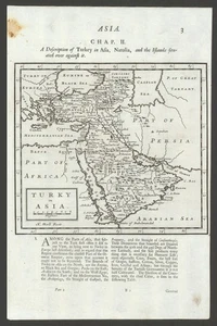 Türkei [Türkei] in Asien von Herman Moll. Naher Osten & Arabien 1701 alte Karte - Bild 1 von 1