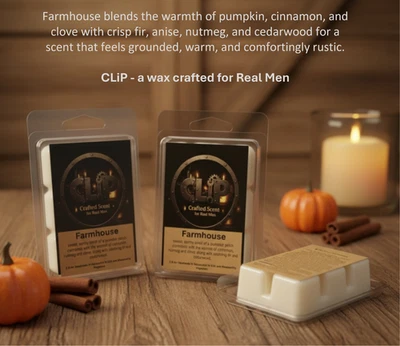 CLiP CANDLES - Crafted Scent For Real Men-Handcrafted Soy Wax Melts FARMHOUSE - Image 1 of 4