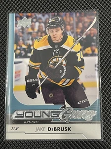 Tarjeta de novato Jake DeBrusk - 2017-18 Upper Deck Young Guns 212 - Bruins - Imagen 1 de 2