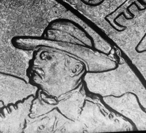 2016-P 25c ATB Quarter Error Theodore Roosevelt Die Break Error On HAT AND LAPEL - Picture 1 of 4