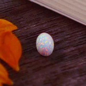 Australian Opal Fiery Multicolor Oval Solid Loose Gemstone Cabochon 5.85 CT - Picture 1 of 5