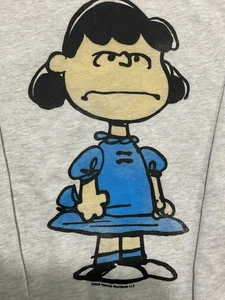 Nueva Sudadera Homage Peanuts Lucy Cuello Redondo, Gráfico Ceniza y Azul Talla Pequeña - Imagen 1 de 16
