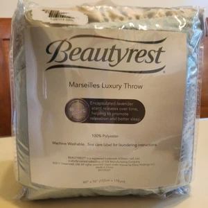 Beautyrest "Marsella" 60" x 70" Lavanda Perfumado Tiro Teniente Azul Nuevo En Paquete - Imagen 1 de 8