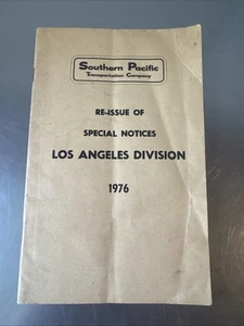 Southern Pacific Railroad 1976 Neuauflage Special Notices Booklet Los Angeles Div. - Bild 1 von 13