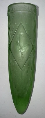 Bouquetière Chantecler Pâte de Verre pour Calèche Soliflore Coq Vert France - Photo 1/4