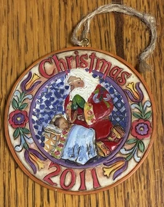 Jim Shore Medallion Christmas Ornament 2011 - Picture 1 of 3