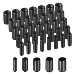 50pcs Round Rubber End Caps Protective Caps 2mm 4mm 6mm 8mm 10mm - Imagen 1 de 6