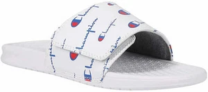 Champion Slide Mens 8 Womens 10 Hook and Loop Closure White Sandals 1588843 NIB - Picture 1 of 3