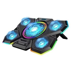 LIANGSTAR Laptop Kühler Laptop Cooling Pad mit 5 leisen Lüftern RGB Laptop Stan... - Bild 1 von 7