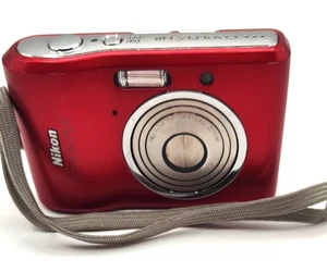Nikon COOLPIX L18 8MP Digitalkamera 3x optischer Zoom rubinrot funktioniert LESEN - Bild 1 von 13