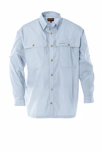 Snowbee Solaris Pale Blue Fishing Shirt Button Up Long Sleeve Men's Size Large - Picture 1 of 8