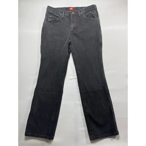 Wrangler 36MWZ Men's Slim Fit Straight Leg Black Denim Jeans - Size 34x30 - Picture 1 of 5