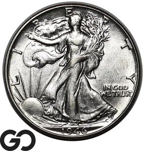 1946 Walking Liberty Half Dollar - Picture 1 of 3