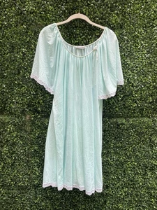 Chemise de nuit vintage Miss Elaine XL verte comme neuve - Photo 1/4