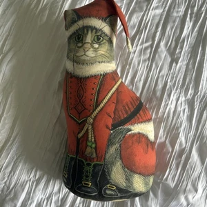 Vintage Christmas Cat Doorstop Dorothy Dear Design The Toy Works Santa Paws 15" - Picture 1 of 10