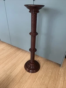 Torcia da giardino vintage in legno di faggio a stelo torsione matura - Foto 1 di 14