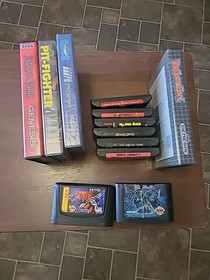 Lot Of 11 Sega Genesis Games Toejam And Earl Mortal Combat Ii Jurrasic Park Cib