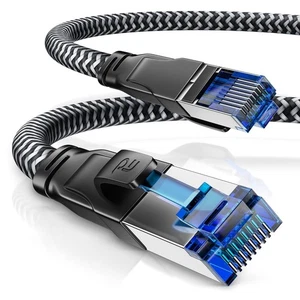 CSL CAT 8 Kabel sieciowy 40 Gbits 10m LAN Kabel krosowy Kabel do transmisji danych RJ45 - Zdjęcie 1 z 1
