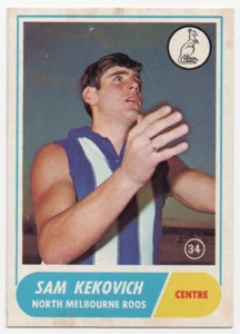 Scanlens 1969 (34) Sam KWEKOVICH North Melbourne - Imagen 1 de 2