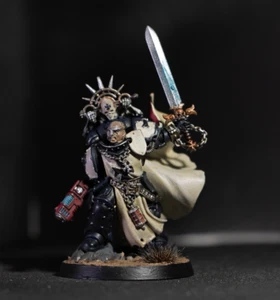 Painted Warhammer 40k Space Marines Black Templars Marshal - Picture 1 of 5