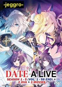 Anime DVD Date A Live COMPLETE Season 1-5 + 2 OVA + 3 Movies ENGLISH VERSION - Picture 1 of 2
