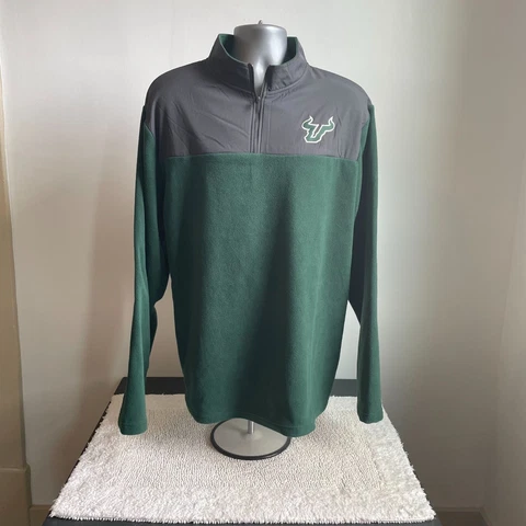 COLOSSEUM UNIVERSITY OF SOUTH FLORIDA BULLS FLEECE 1/4 SNAP PULLOVER MENS XL Cover